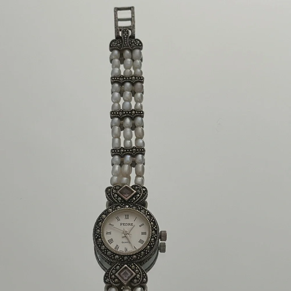 PEDRE 925 silver and real pearls watch​​​